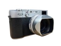 メタルスクエアフード Fuji X100シリーズ(シルバー)